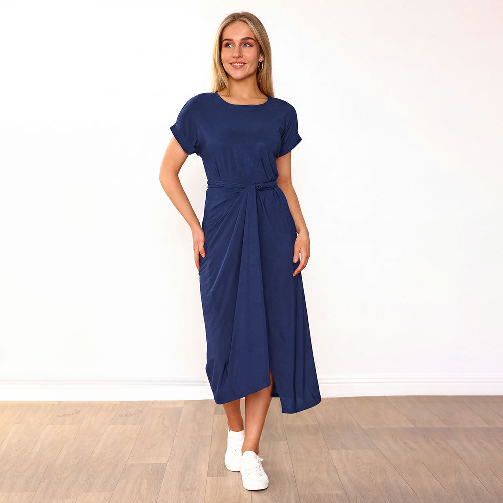 Lenny Dress in navy – women's dress – view 15