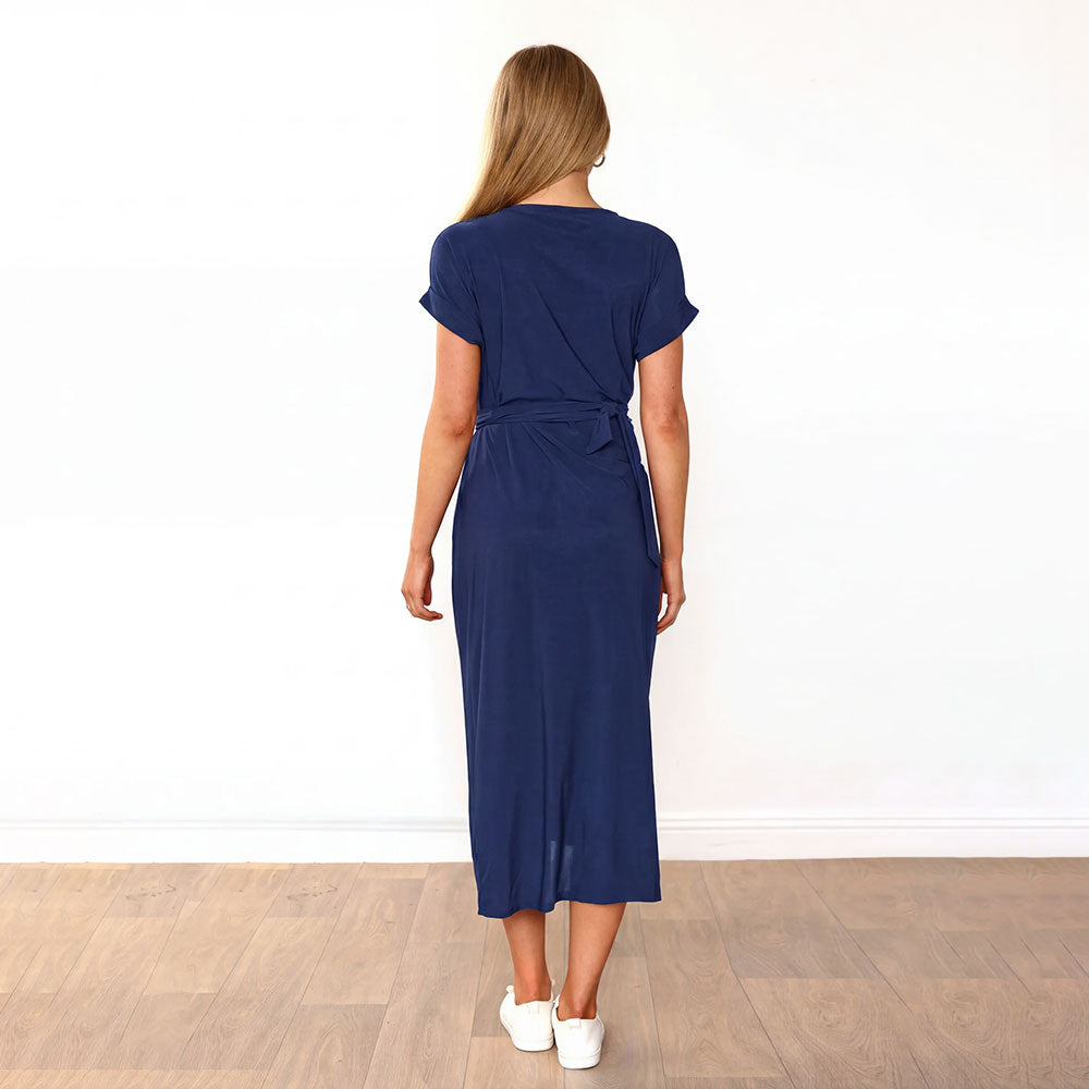 Lenny Dress in navy – women's dress – view 13