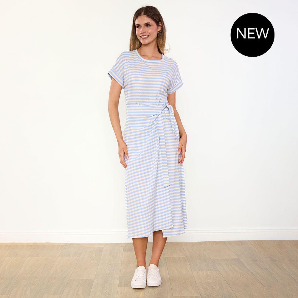 Lenny Dress (Blue Stripe)