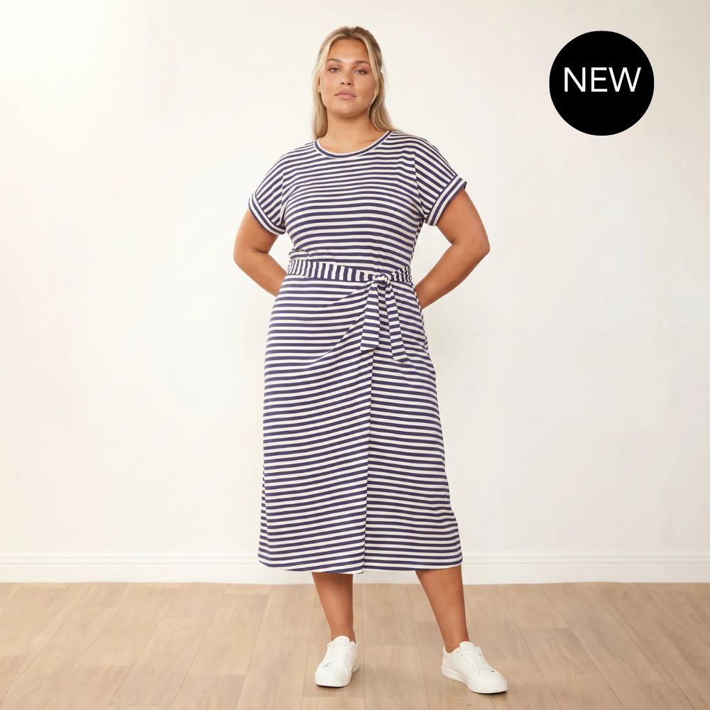 Lenny Dress (Blue Stripe)