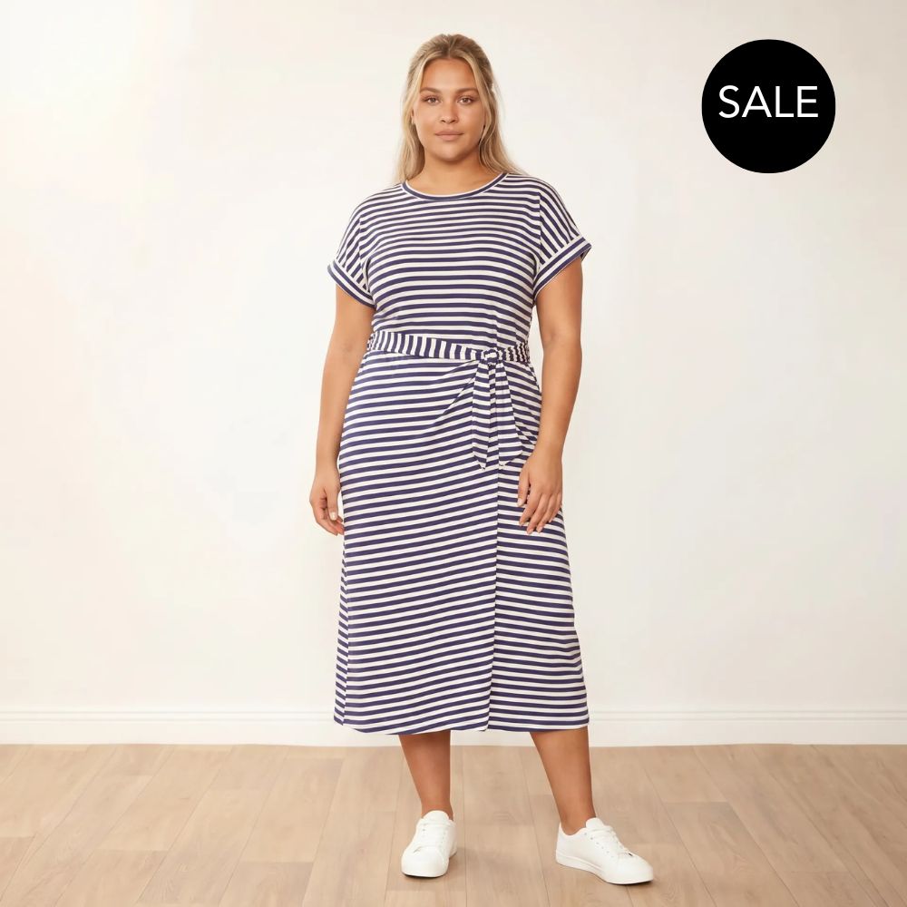 Lenny Dress (Blue Stripe)