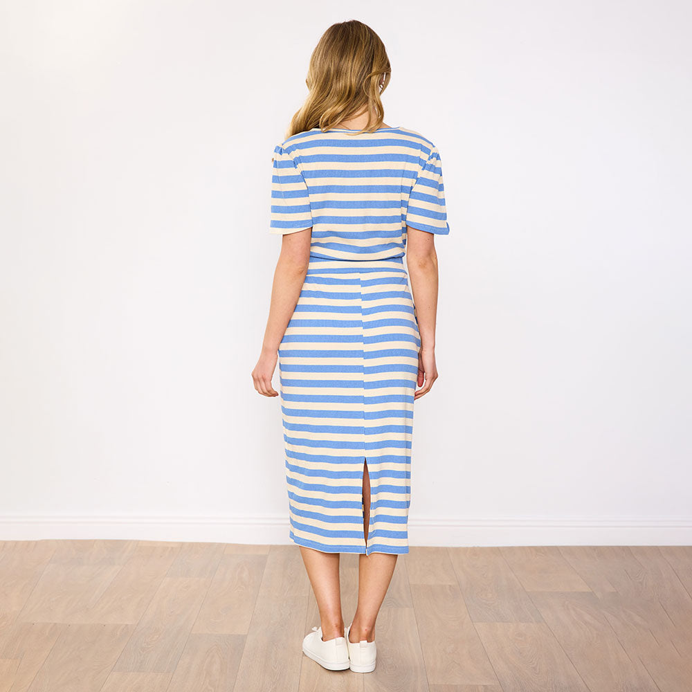 Lois Dress (Blue Stripe)