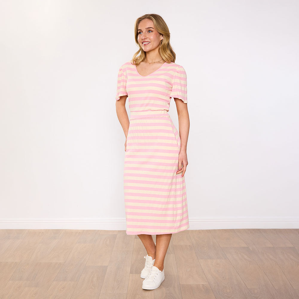 Lois Dress (Pink Stripe)
