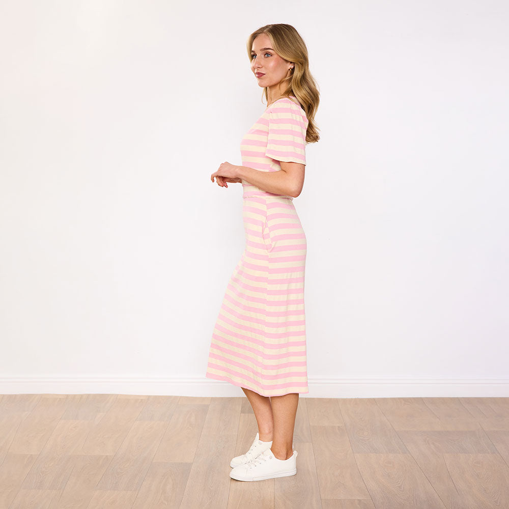 Lois Dress (Pink Stripe)