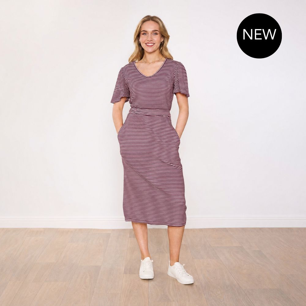 Lois Dress (Pink Stripe)