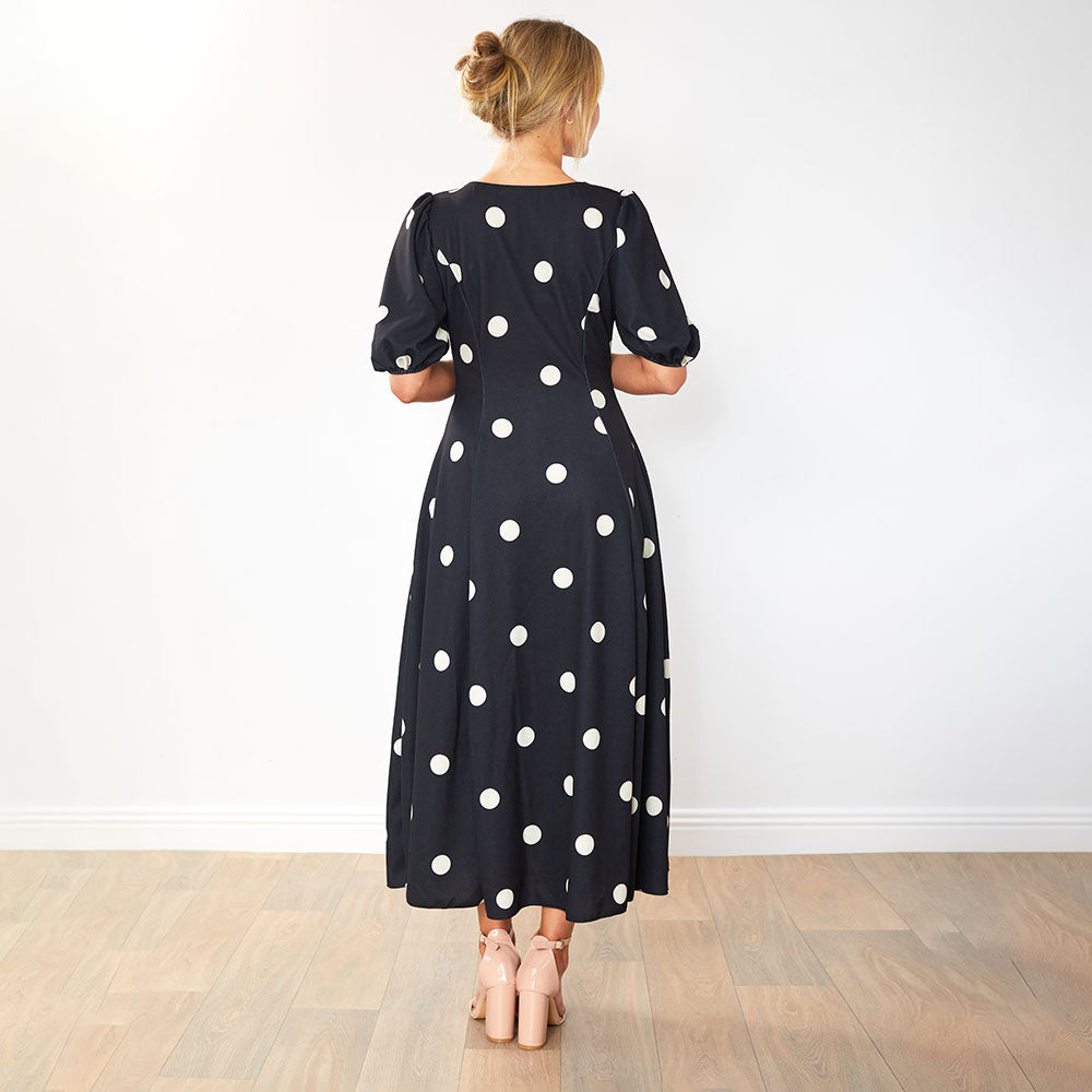 Lucy Dress (Black Polka Dot)