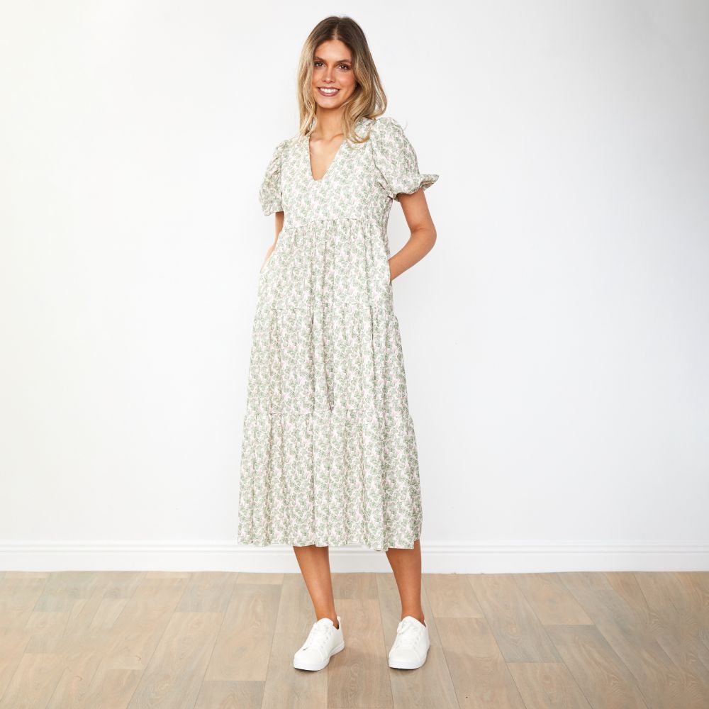 Mabel Dress (Orchid Green)