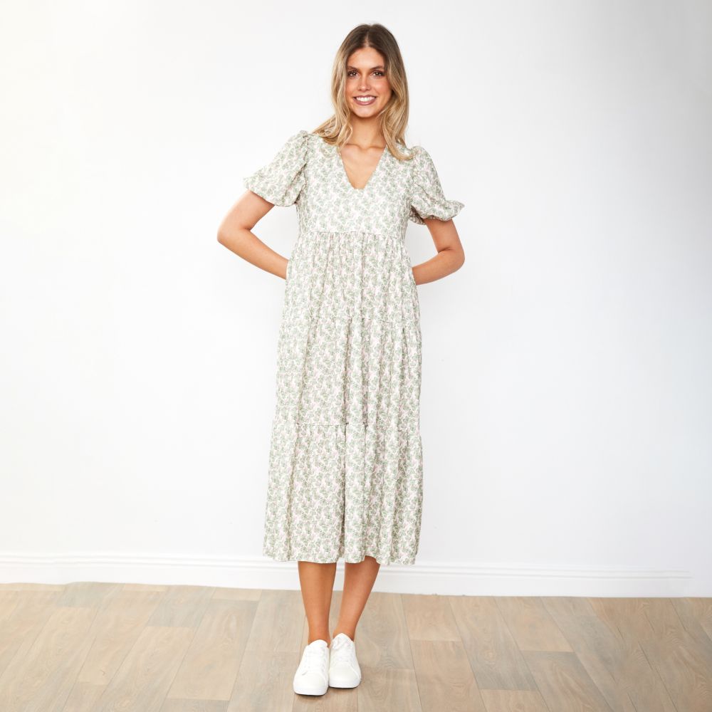 Mabel Dress (Orchid Green)