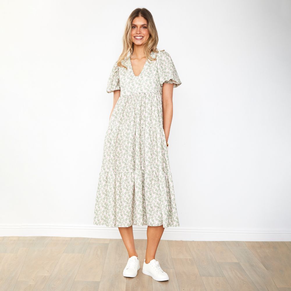 Mabel Dress (Orchid Green)
