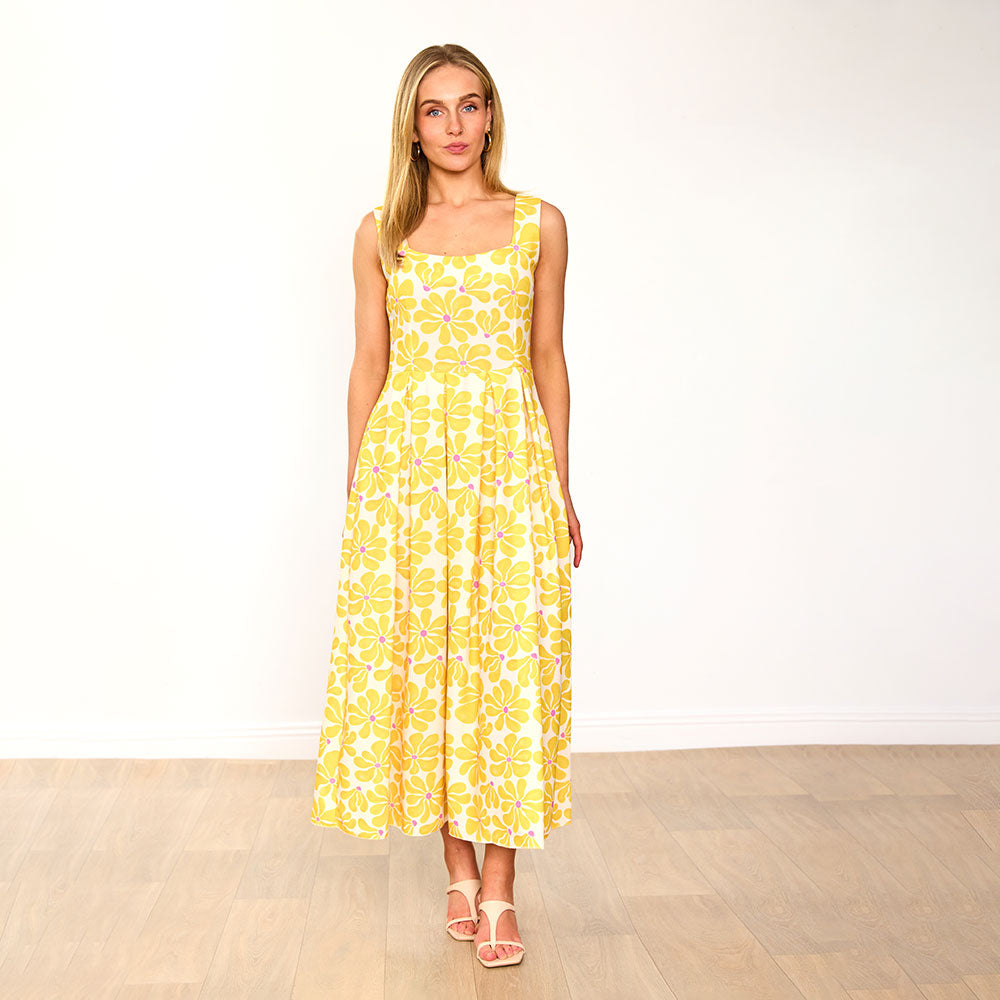 Maddie Dress (Lemon Daisy)