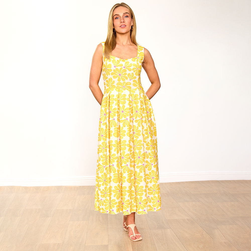 Maddie Dress (Lemon Daisy)