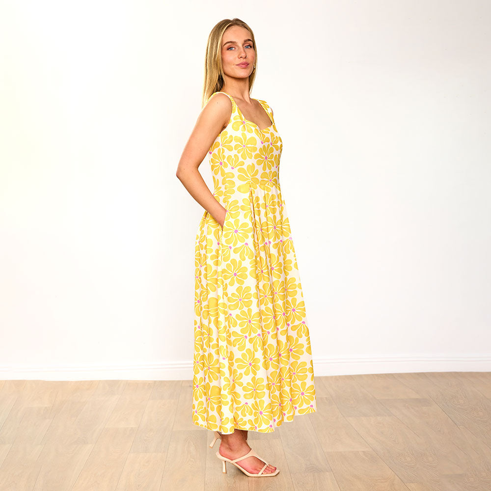 Maddie Dress (Lemon Daisy)