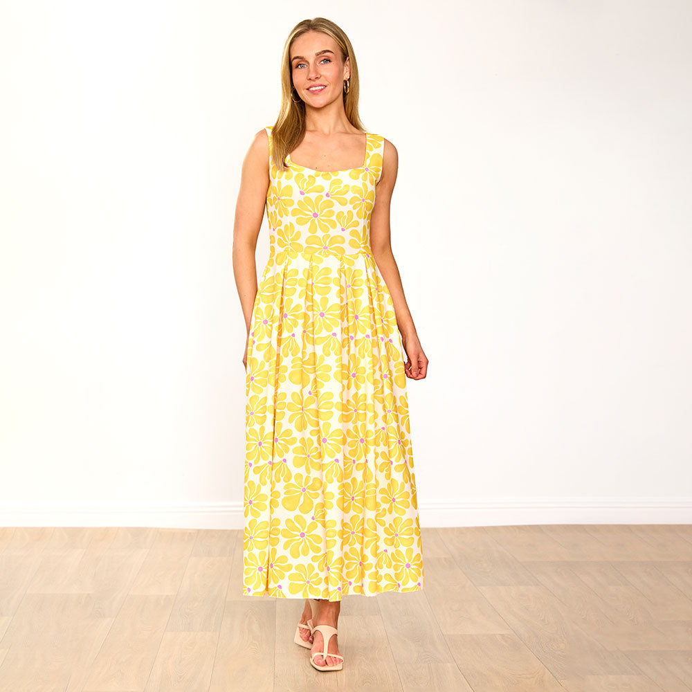 Maddie Dress (Lemon Daisy)