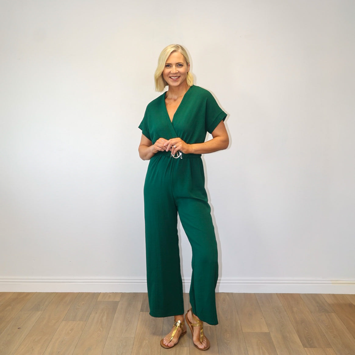 Marbella Belted Jumpsuit (Green)