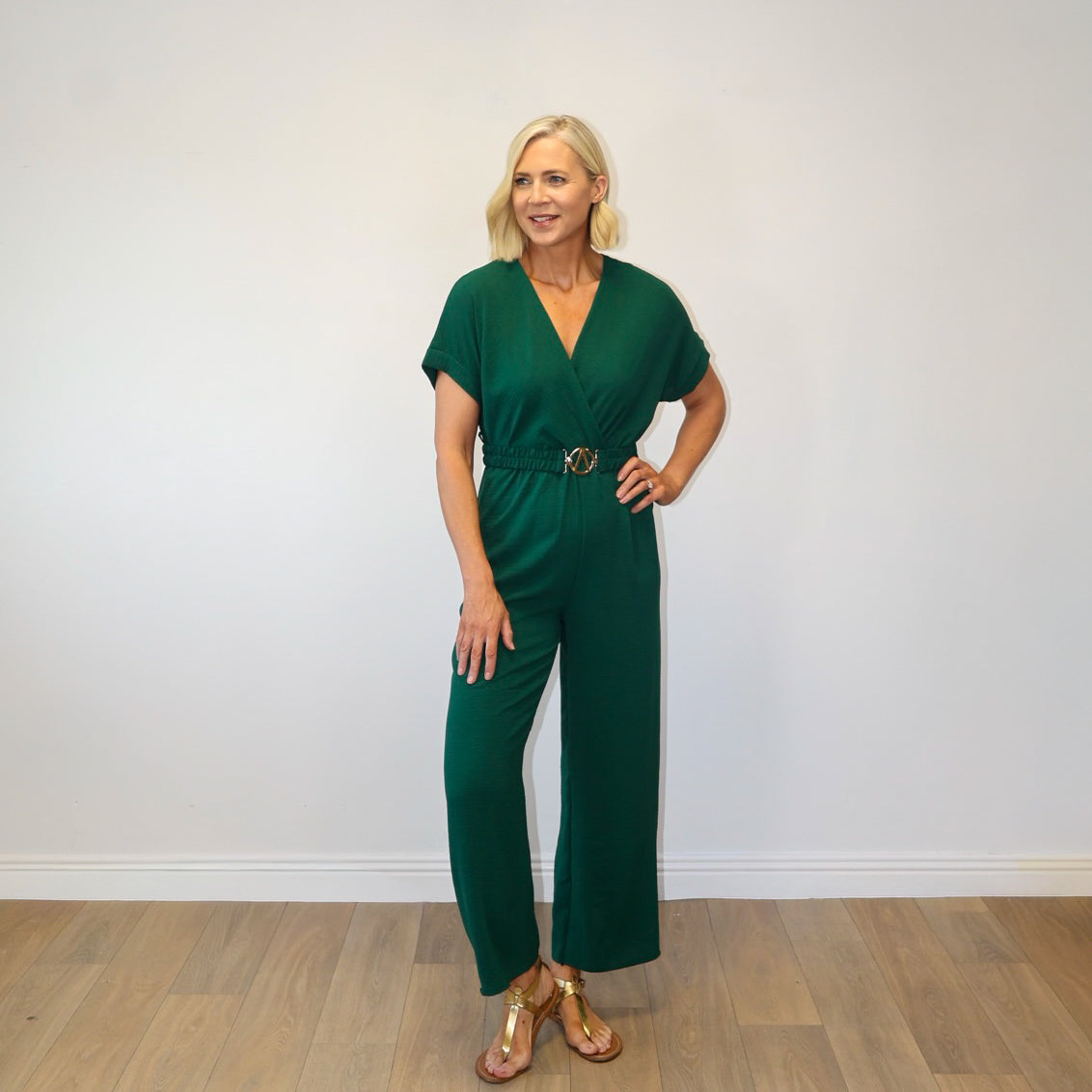 Marbella Belted Jumpsuit (Green)