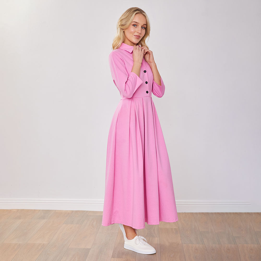 Marie Dress (Barbie Pink)