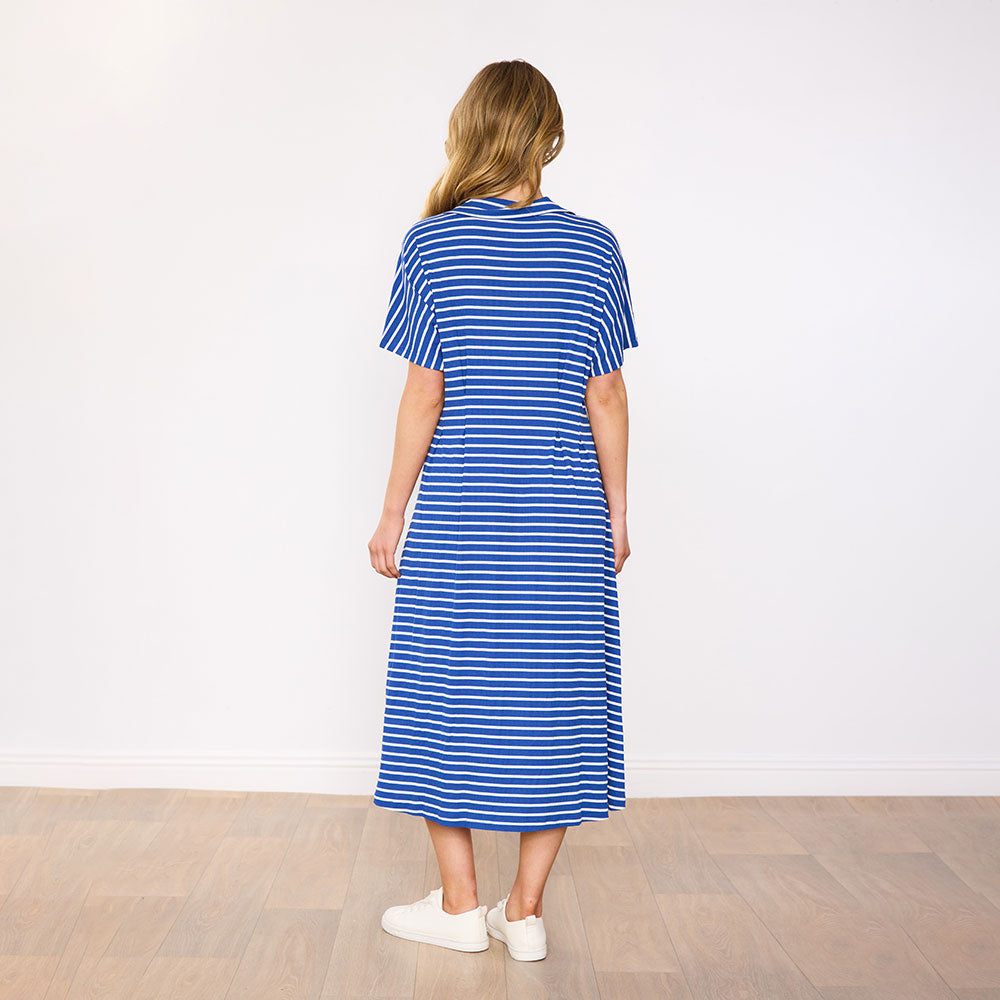 Mariel Dress (Blue Stripe)
