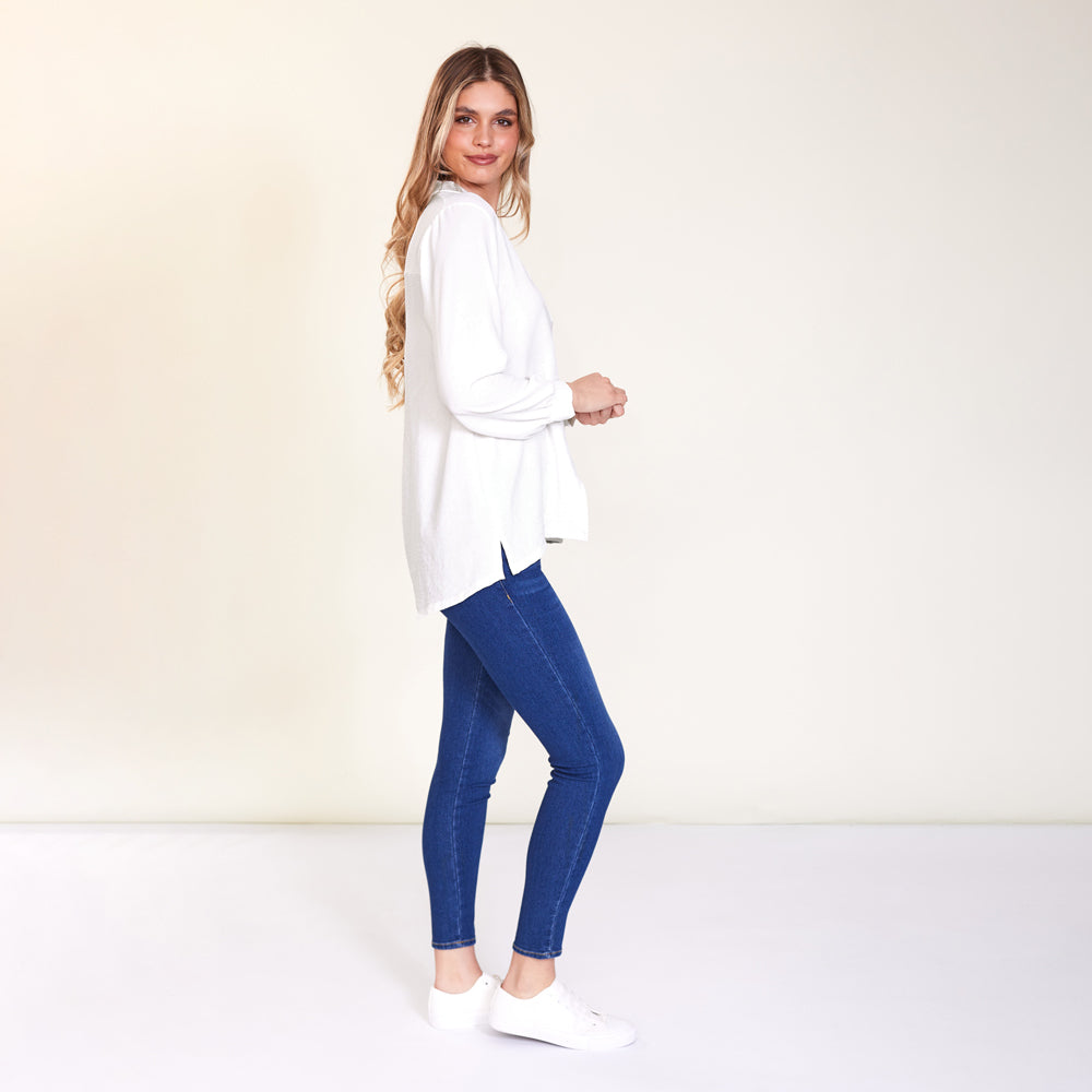 Nikki Shirt (White) - The Casual Company