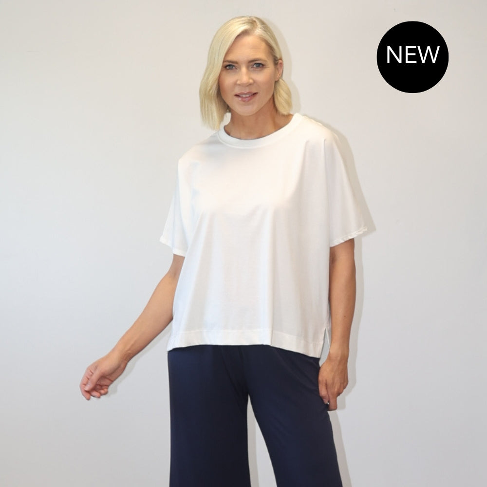 Camille Batwing Top (White)