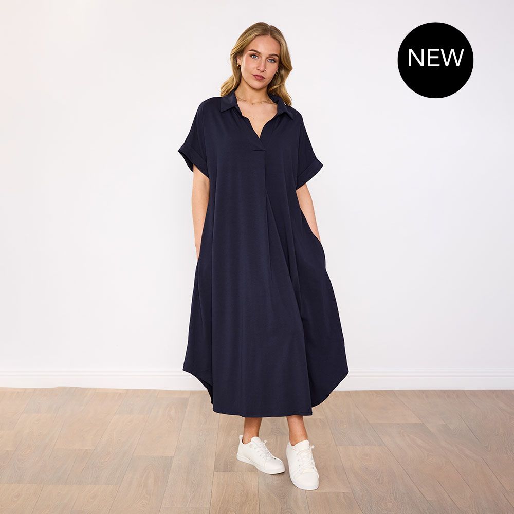 Pamela Dress (Navy)