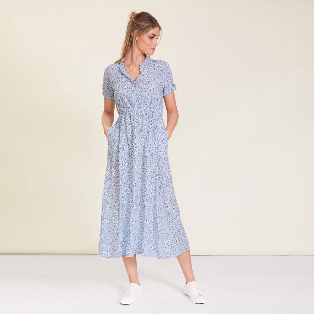 Parker Dress (Blue Floral)