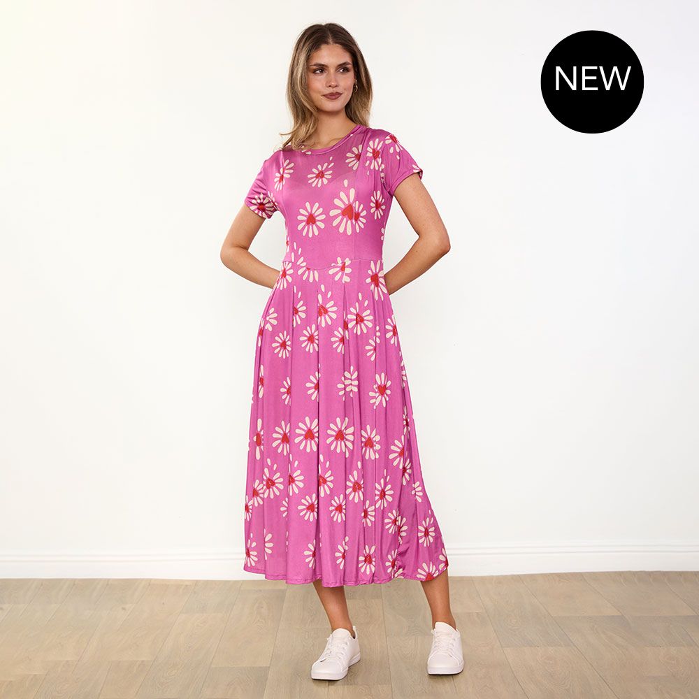 Polly Dress (Berry Daisy)