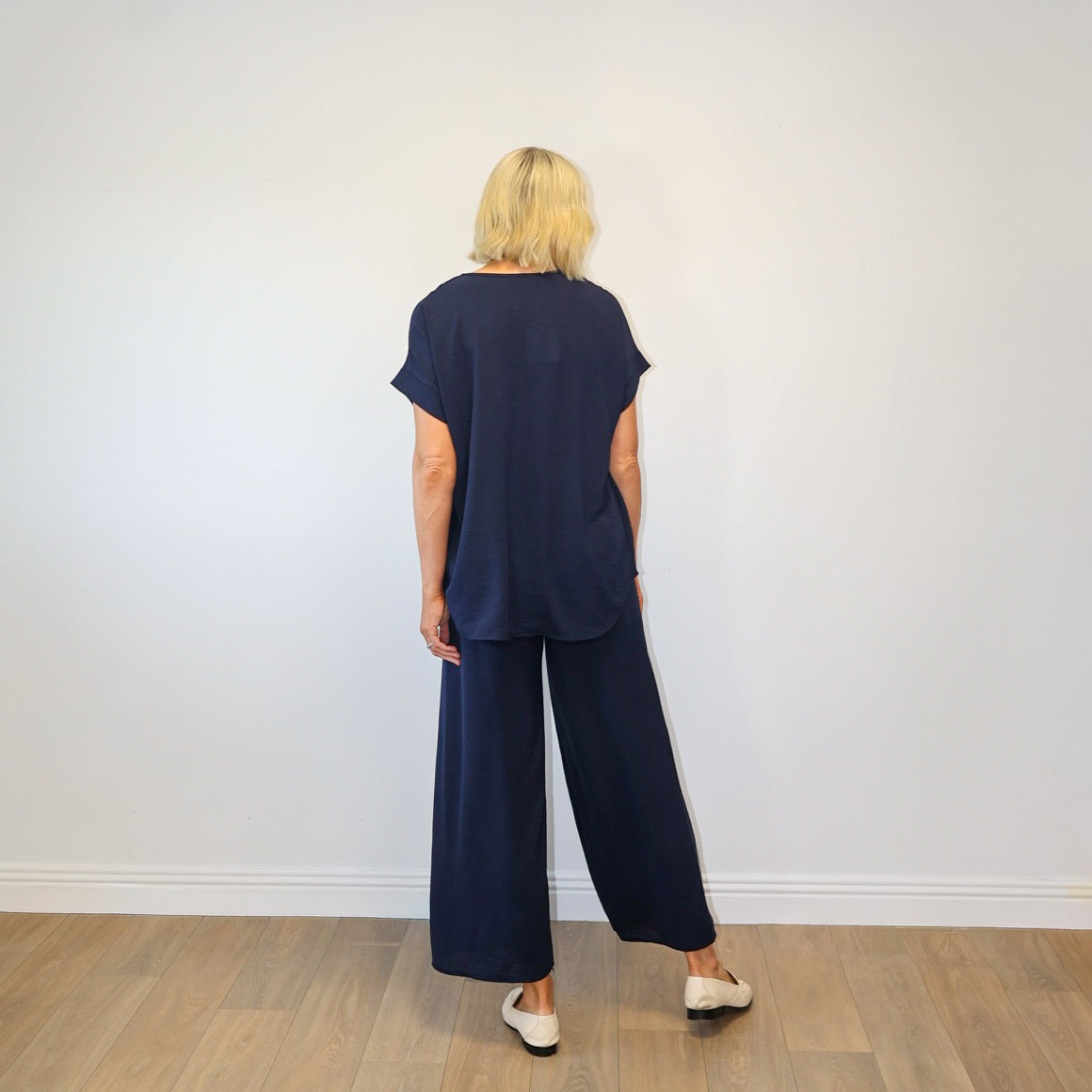 Quinn V-Neck Co-ord (Navy)
