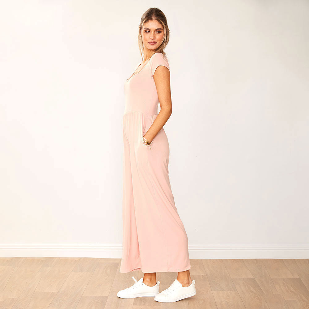 Quinnie Jumpsuit (Peachy Pink)