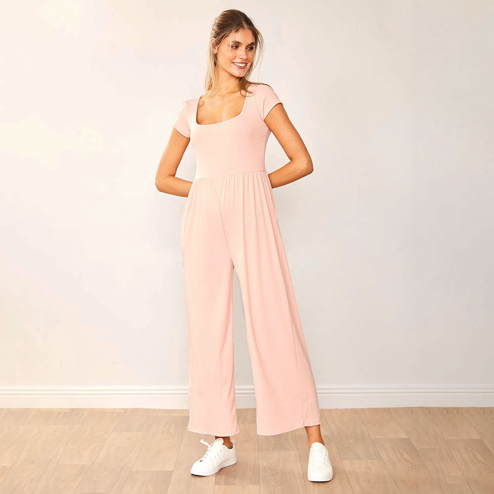 Quinnie Jumpsuit (Peachy Pink)