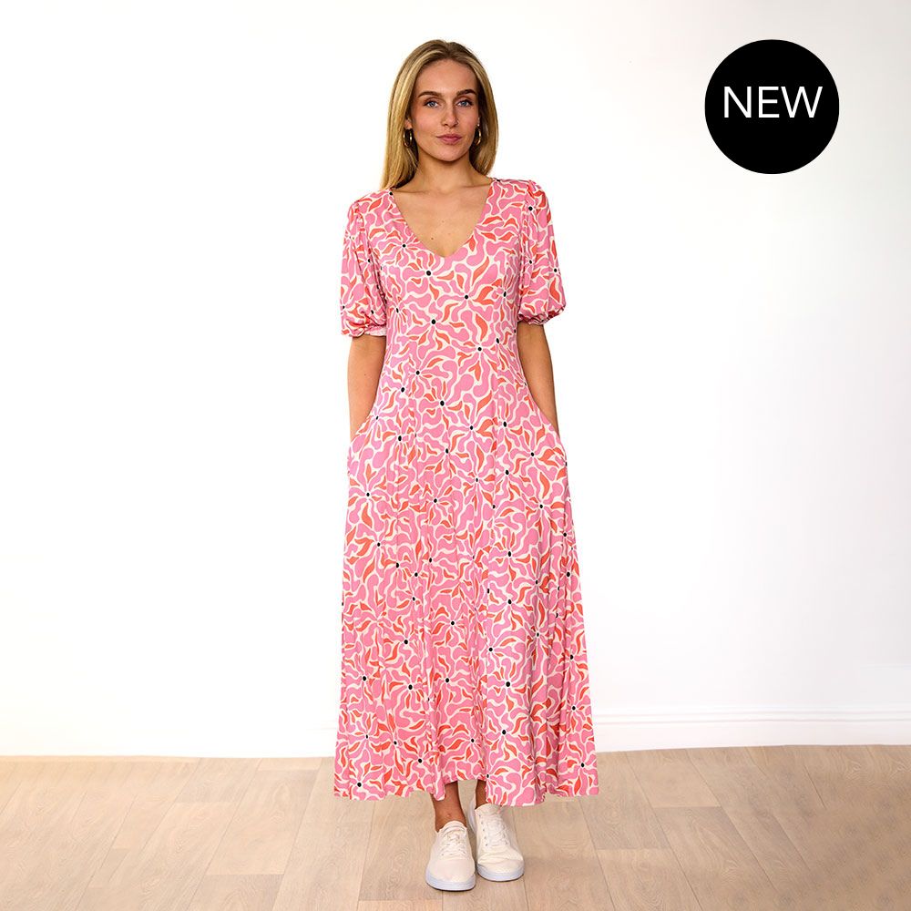Regina Dress (Pink Coral)