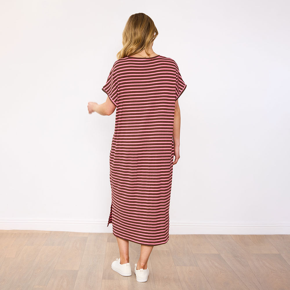Rory Dress (Brown Stripe)