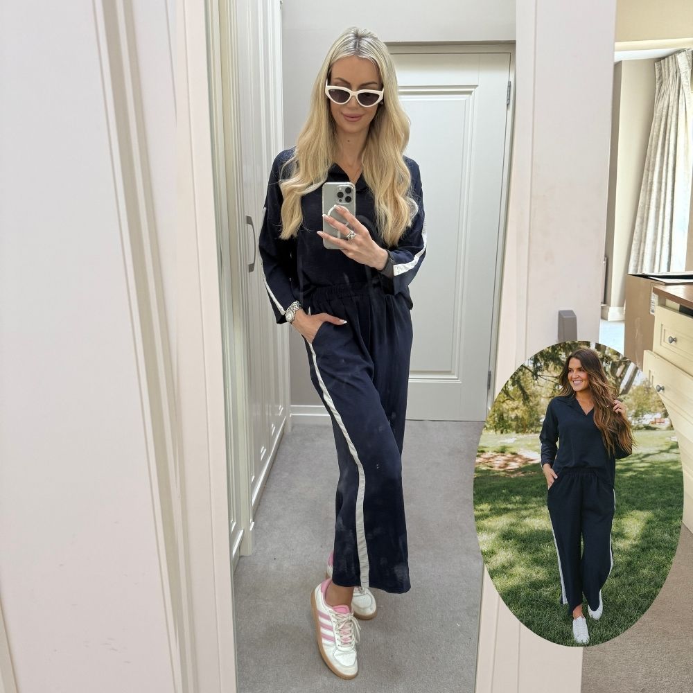 Clara Co-Ord (Navy & Cream)