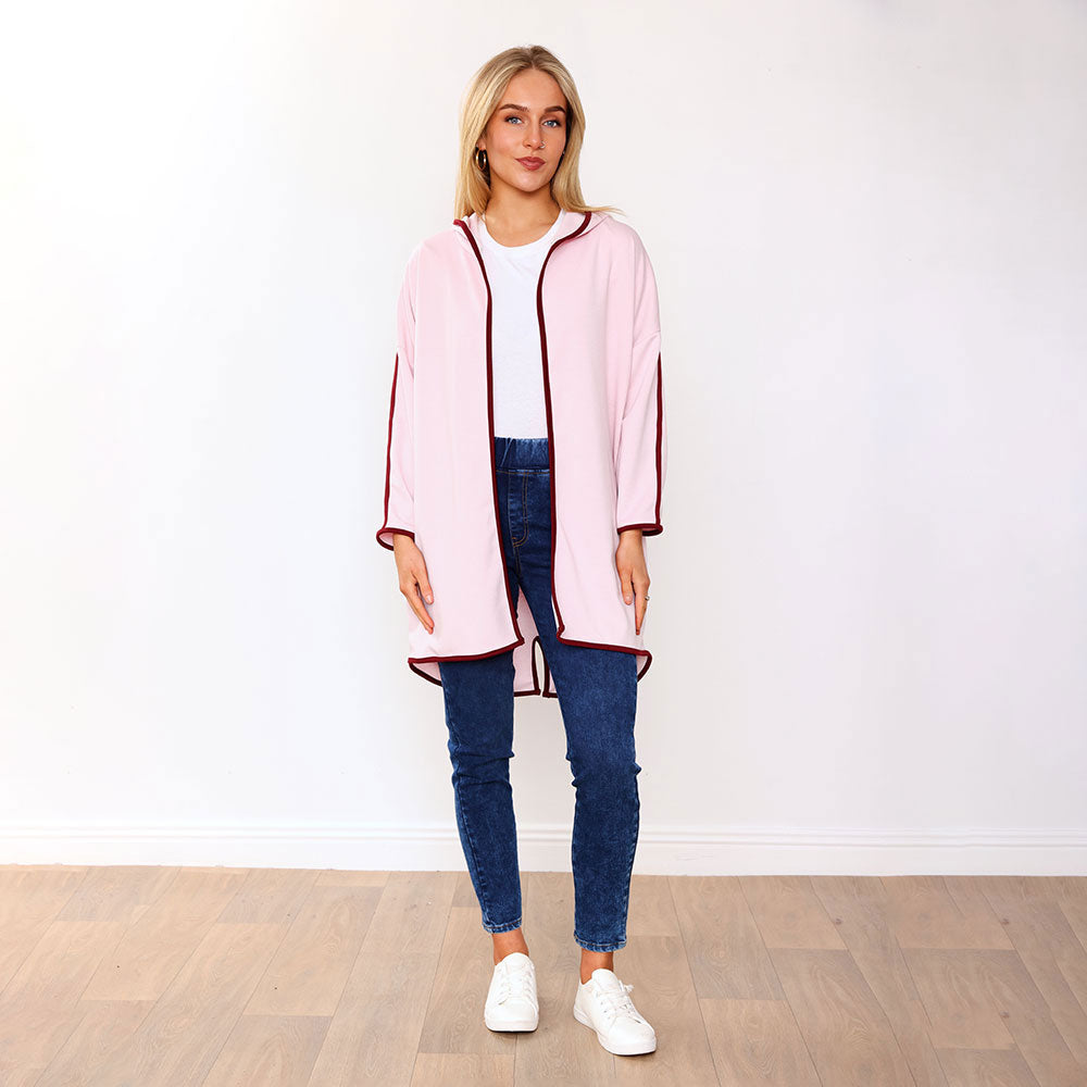 Rosie Hoody (Pink/Wine Trim)