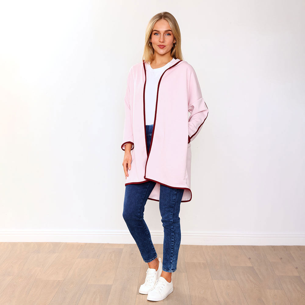 Rosie Hoody (Pink/Wine Trim)