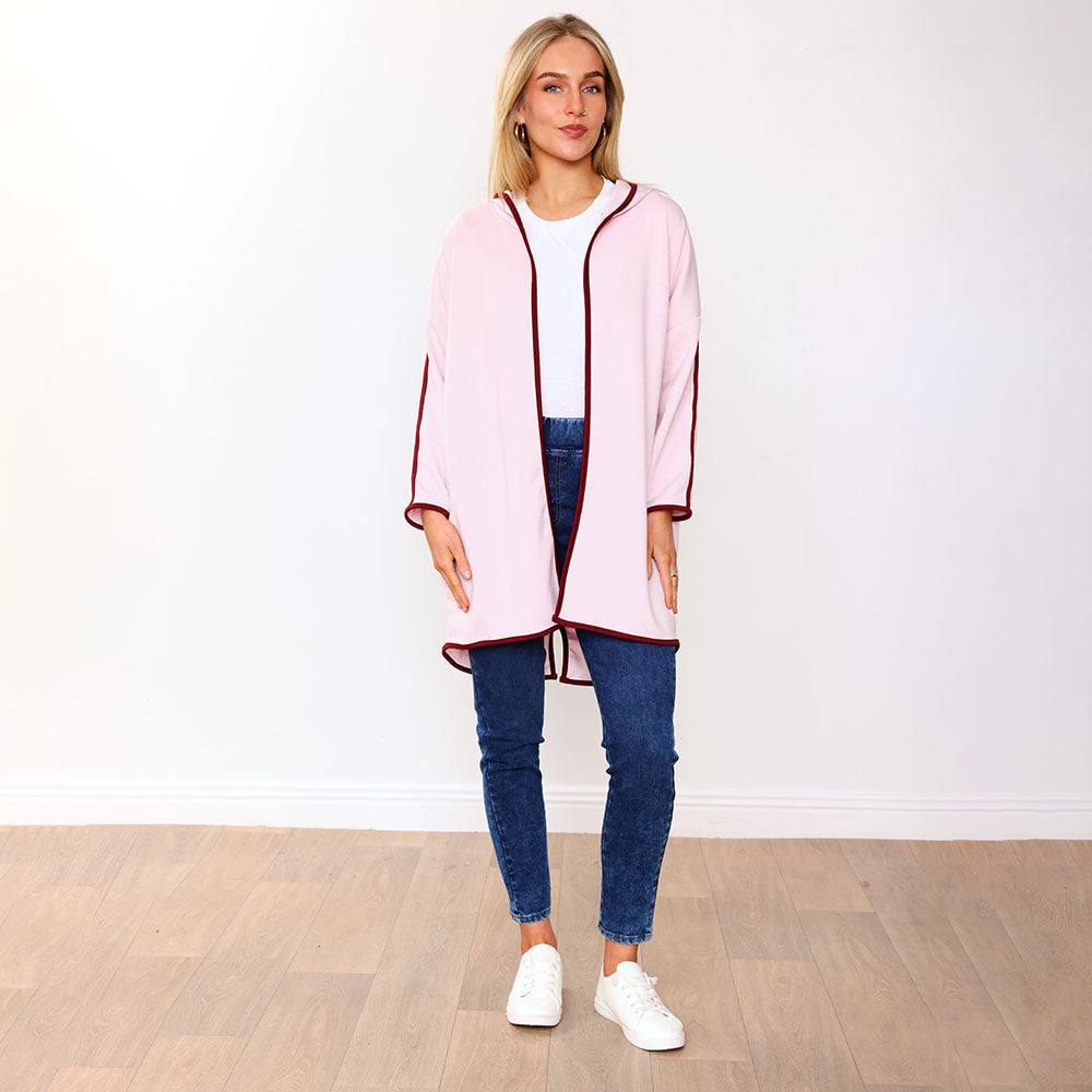 Rosie Hoody (Pink/Wine Trim)