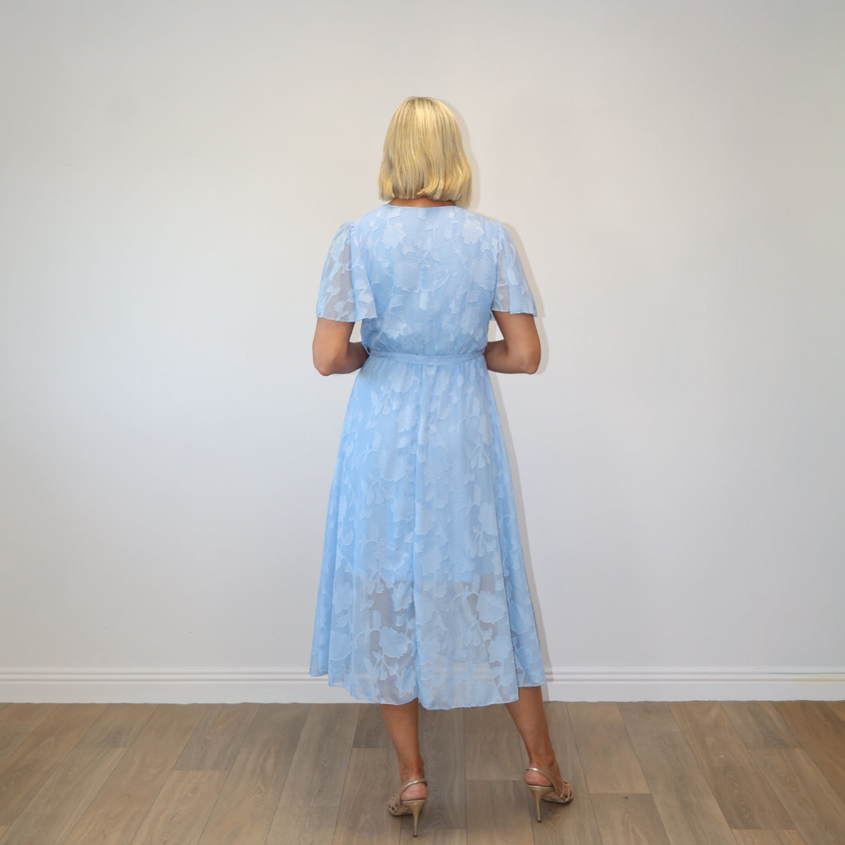 Rosie Floral Wrap Dress (Blue)