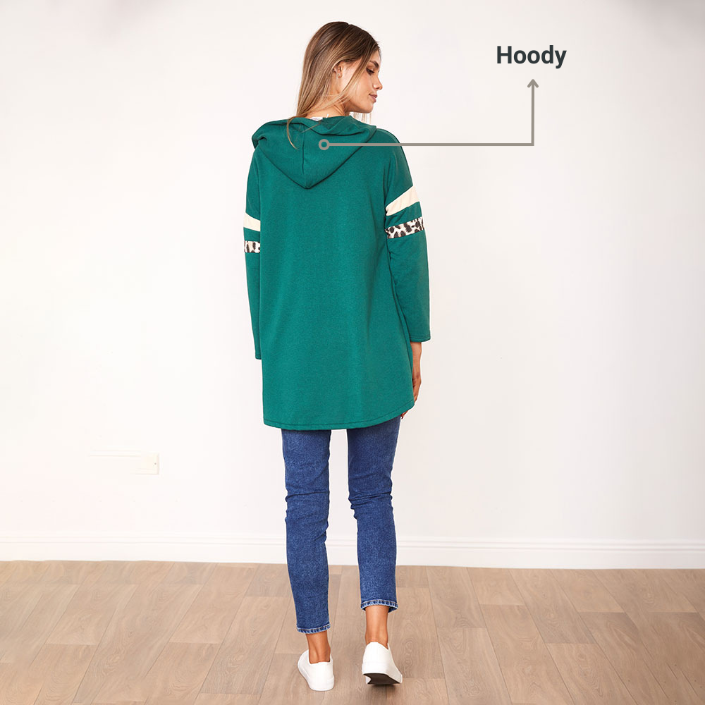 Rosie Hoody (Green/Cream)