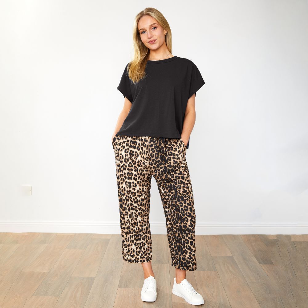Roxy Co-Ord (Black/Leopard)