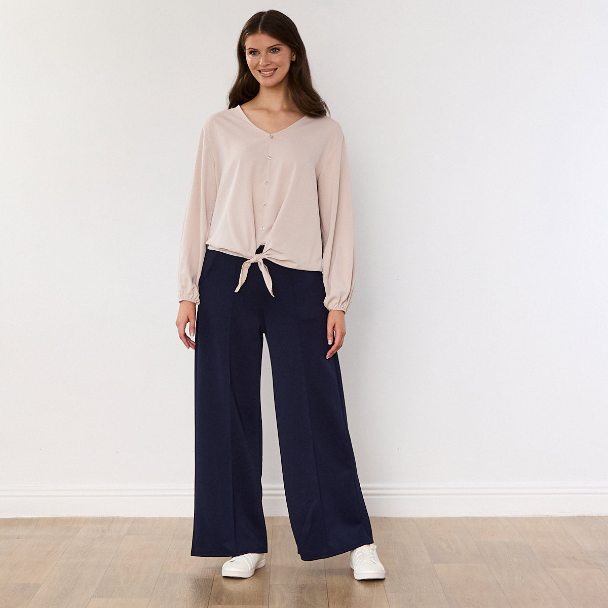 Sandra Tie Top (Beige)