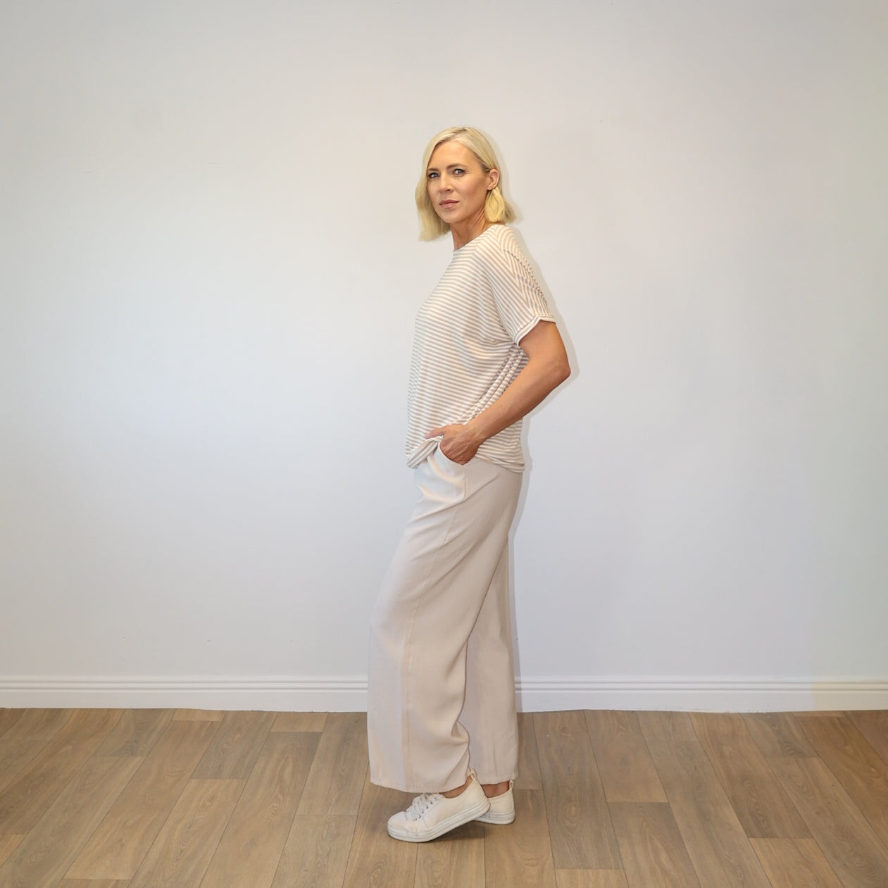 Sienna Striped Co-ord (Oatmeal Stripe)