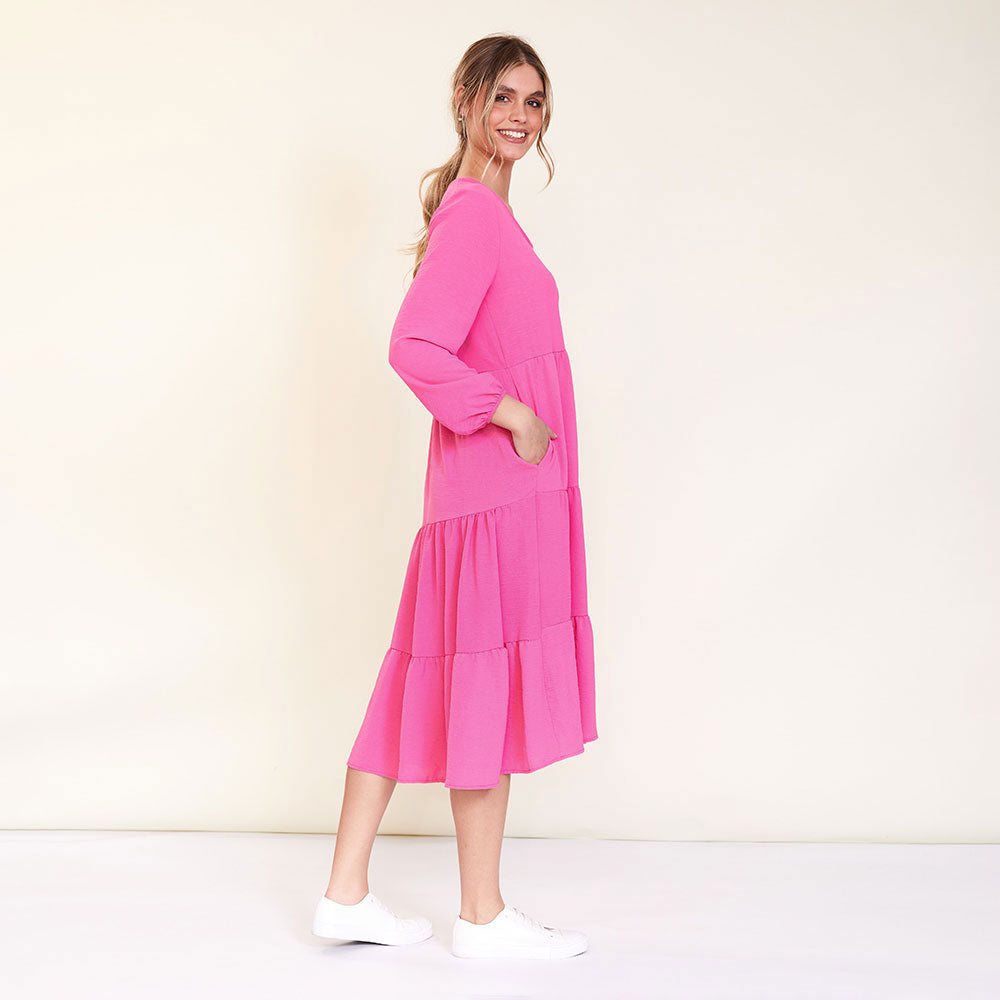 Sofia Dress (Fuschia)