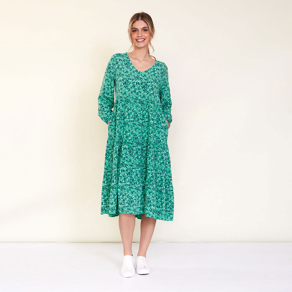 Sofia Dress (Floral Green)