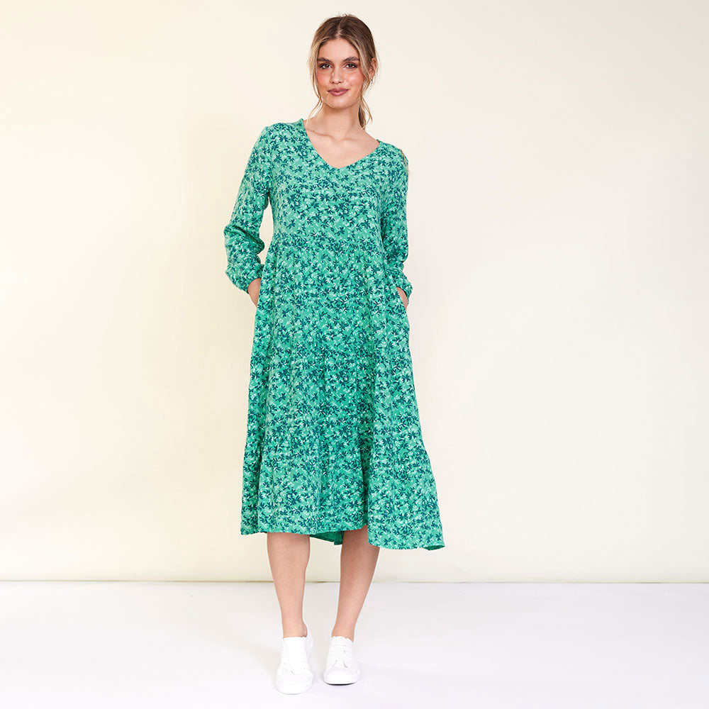 Sofia Dress (Floral Green)