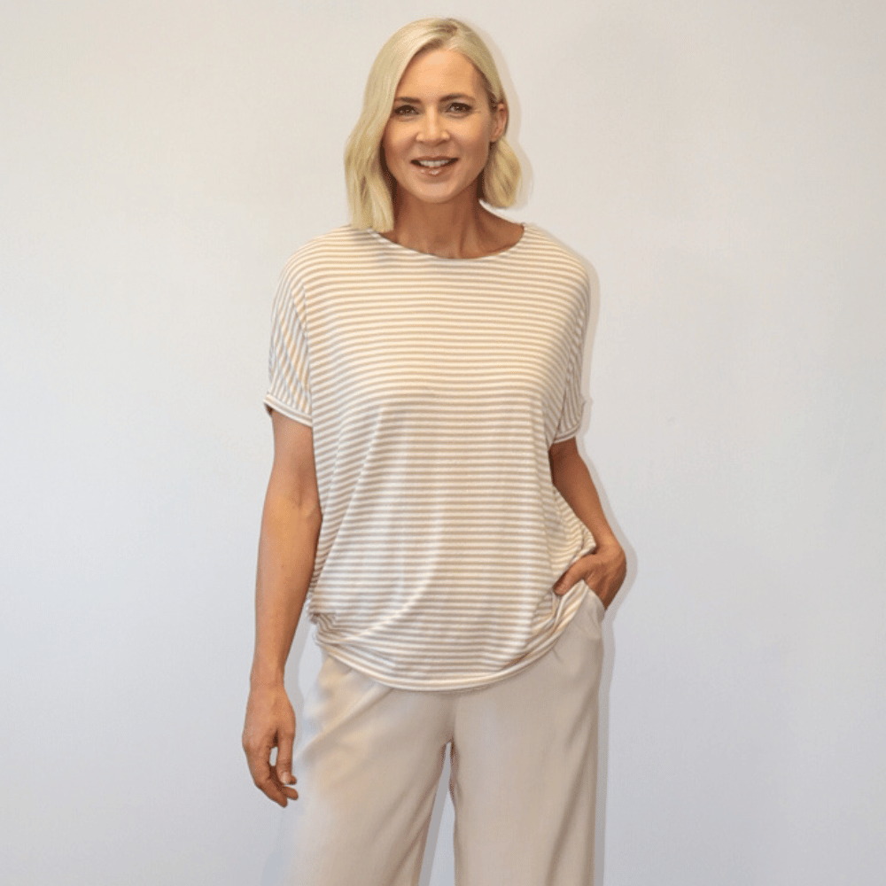 Sienna Top (Oatmeal Stripe)