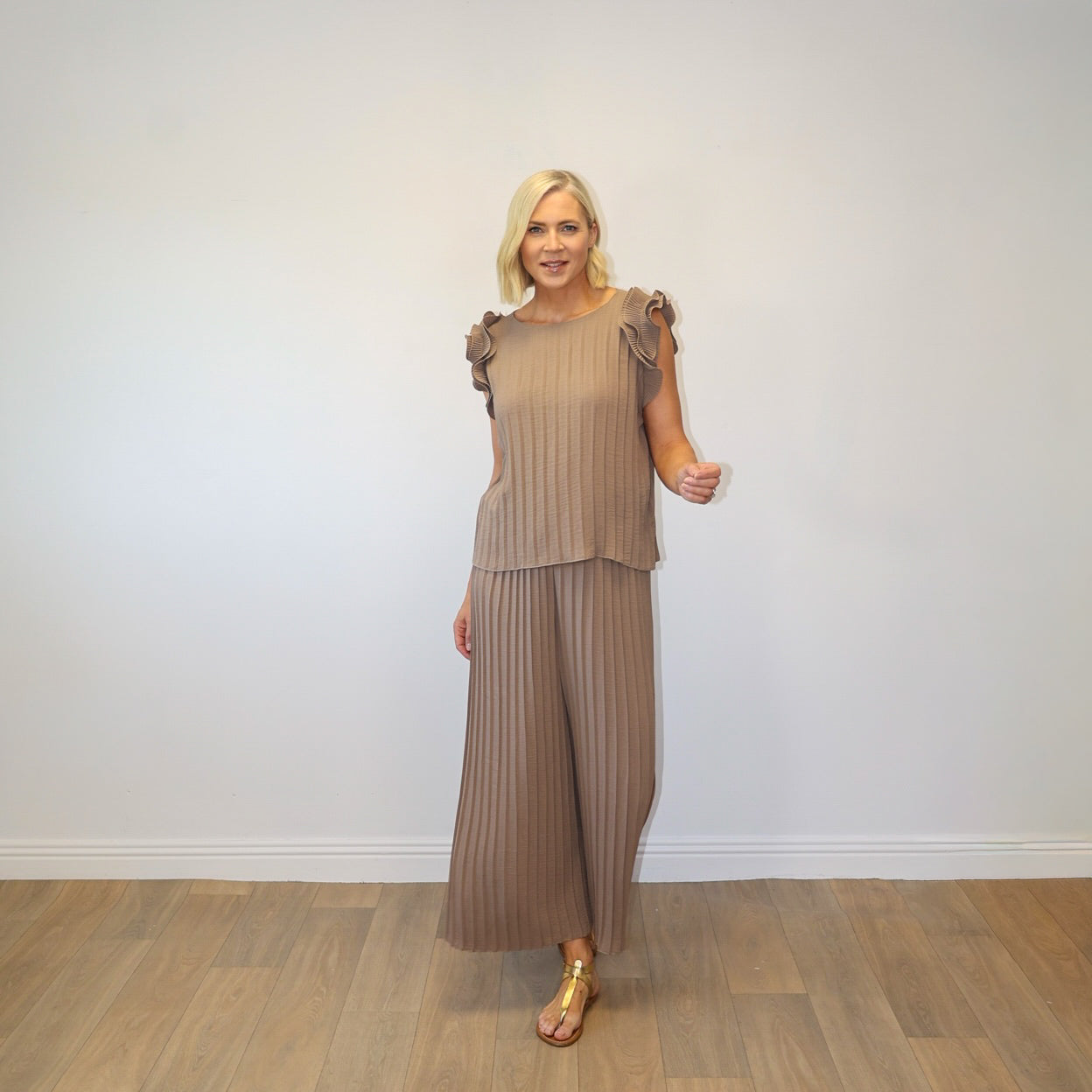 Talia Ribbed Co-ord (Latte)