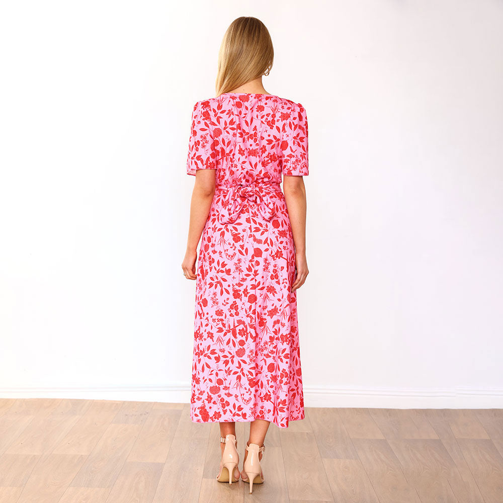 Teagan Dress (Peach Abstract) & (Pink/Red Floral)