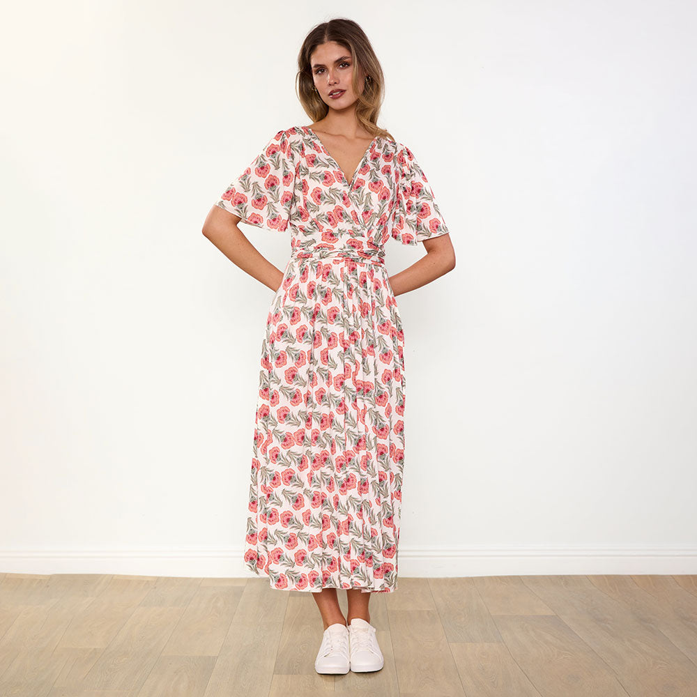 Teagan Dress (Safflower Strawberry)