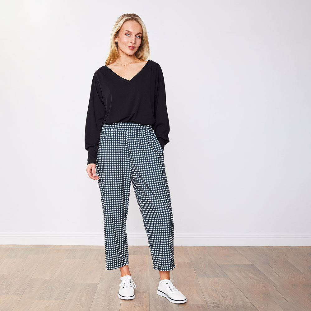 Tessa Trouser (Checkered) & Clifton Jacket (Black) (2 for €68)