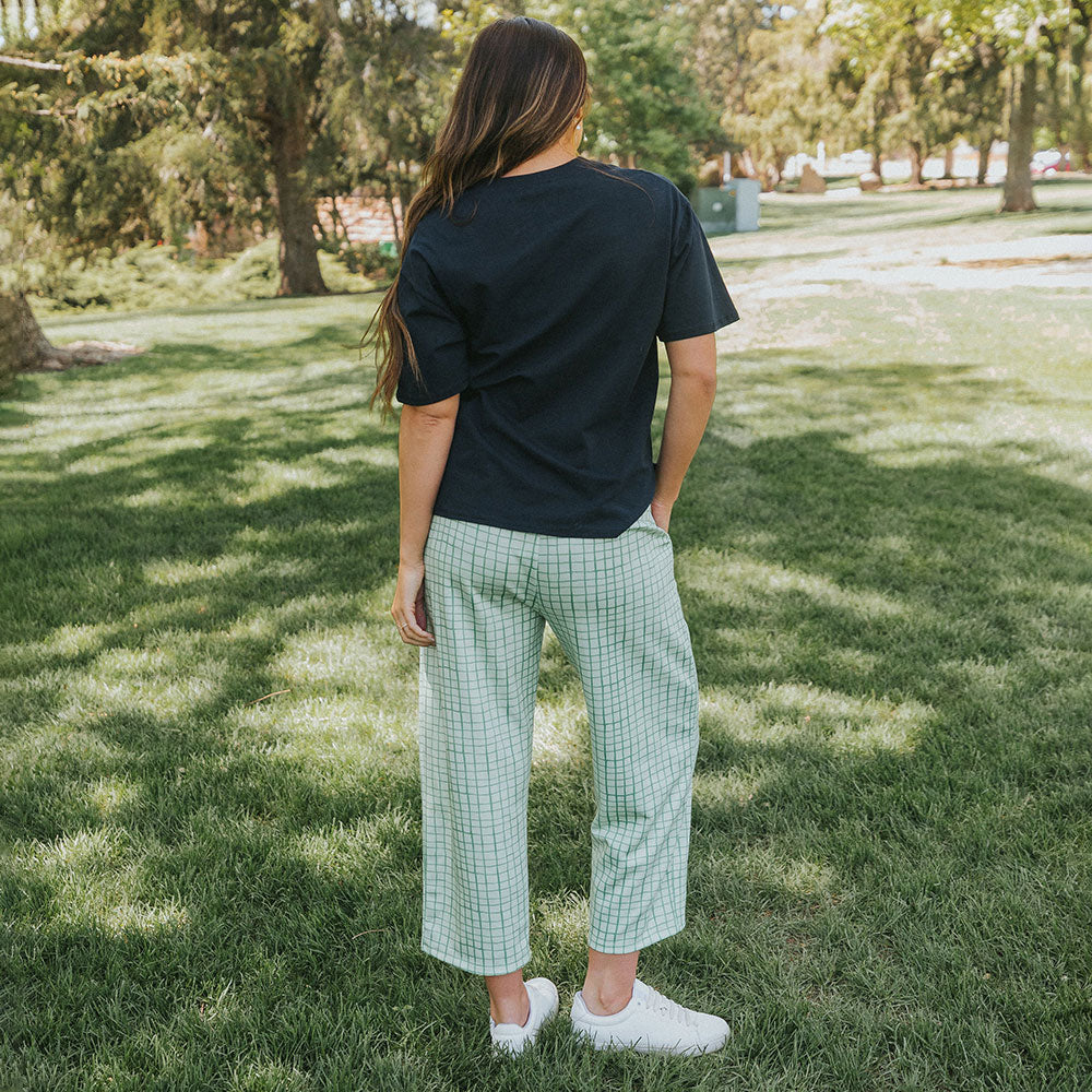 Tessa Trousers (Green Grid)