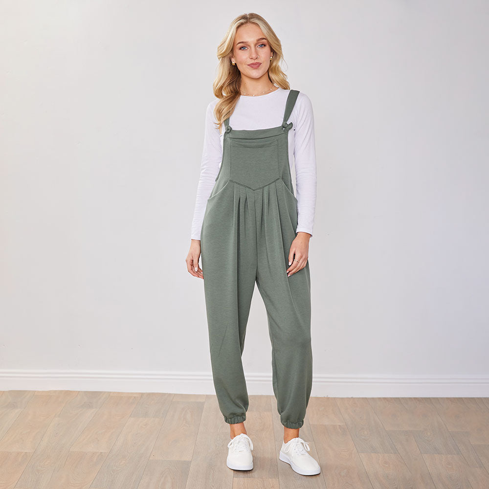 Tilly Dungaree (Khaki)